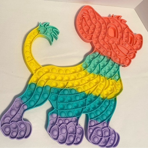 Disney Lion King Simba Large Silicone Bubble Popper Sensory Fidget Toy For Kids - Picture 3 of 3